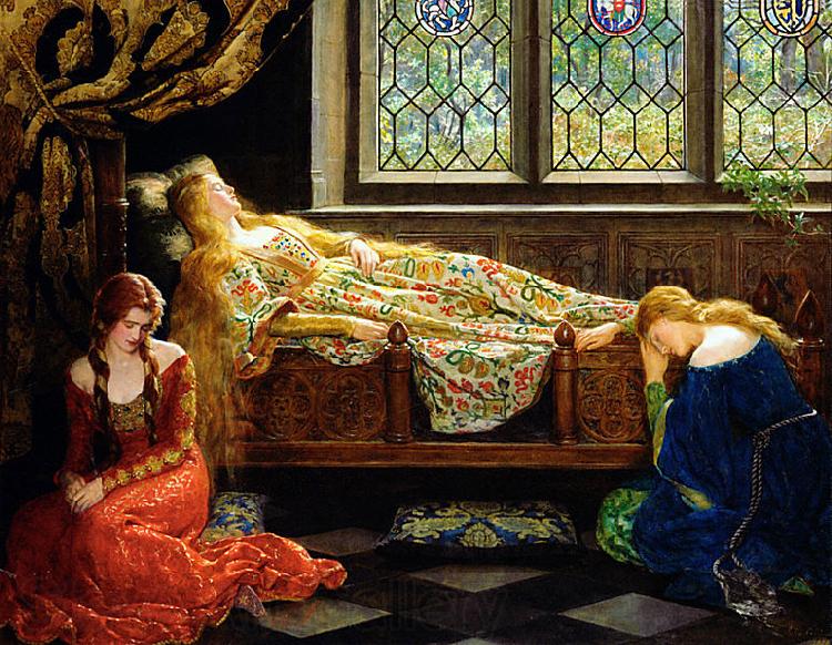 John Maler Collier The sleeping beauty France oil painting art